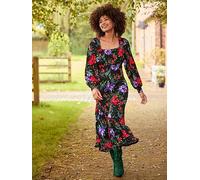 Joe Browns Shona Floral Print Midaxi Dress, Red, Size 12, Women Red