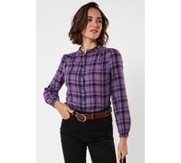Joe Browns Sophia Checked Blouse With Sheering Detail In Purple Purple