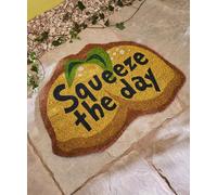 Joe Browns "squeeze The Day" Lemon Shaped Coir Doormat In Yellow Yellow 45cm x 70cm