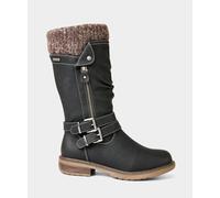 Joe Browns Strap And Zip Detail Long Boots In Black Black 3