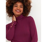 Joe Browns Supersoft Roll-Neck Jersey Top In Dark Red Dark Red