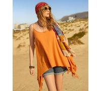 Joe Browns Tassel Trim Handkerchief Hem Strappy Tunic Top In Yellow Yellow