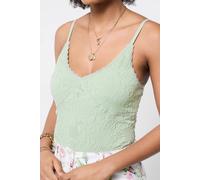 Joe Browns Textured Cami With Lace Trim And Adjustable Straps In Green Green