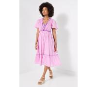 Joe Browns Textured Maxi Dress With Mirrored Embellishment And Tassel Tie In Lilac Lilac