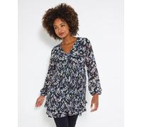 Joe Browns Tiered Floral Mini Dress In Black Black