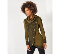 Joe Browns Two-Tone Funnel Neck Jumper In Khaki Khaki 16