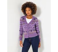Joe Browns V-Neck Floral Cardigan In Purple Purple 12