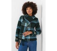 Joe Browns Willow Check Jacket With Detachable Scarf In Green Green