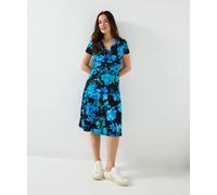 Joe Browns Winter Floral Jersey Wrap Dress In Blue Blue