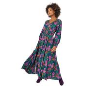 Joe Browns Women's Autumn Boho Vintage Floral Maxi Dress, Petite, Black, UK 18