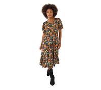 Joe Browns Women's Autumn Print Floral Vintage Dress, Green, 12 Petite
