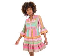 Joe Browns Women's Boho Jacquard Flared Sleeve Tunic Mini Dress, Pink, 12