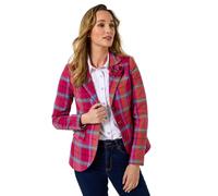 Joe Browns Women's Bold Check Single-breasted Jacket, Regular, Pink, UK 16
