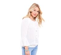 Joe Browns Women's Broderie Tassel Lace Top Blouse, White, 18