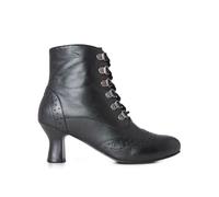 Joe Browns Women's Brogue Detail Leather Lace Up Heeled Ankle Boots, Black, UK 4