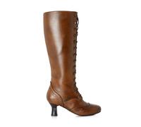 Joe Browns Women's Brogue Detail Leather Lace Up Long Knee High Boots, Vintage Brown, 4 UK