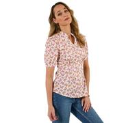 Joe Browns Women's Butterfly Print Short Sleeve Cotton Blouse