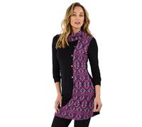 Joe Browns Women's Button Detail Floral Jacquard Cowl-Neck Tunic Top Shirt, Black, 16