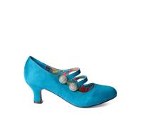 Joe Browns Women's Check Me Out Double Strap Mary Jane Shoes, Teal, UK 3