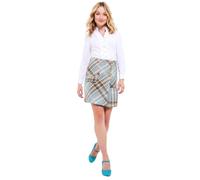 Joe Browns Women's Checked A-Line Co-Ord Pleated Mini Skirt, Blue, UK 14
