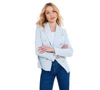 Joe Browns Women's Checked Co-Ord Blazer Jacket, Blue, 12