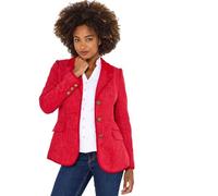 Joe Browns Women's Checked Single Breasted Jacket, red, 40 Petite
