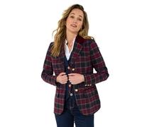 Joe Browns Women's Chic Heritage Style Check Jacket, Blue, 42 Taille Petite