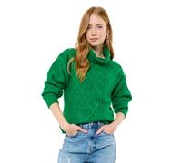 Joe Browns Women's Classic Green Roll Neck Diamond Knit Jumper Sweater, 12