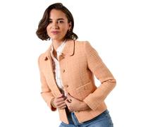 Joe Browns Women's Cropped Box Fit Boucle Jacket, Relaxed, Orange, UK 16