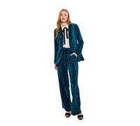 Joe Browns Women's Crushed Velour Jacket, Regular, Blue, UK 16