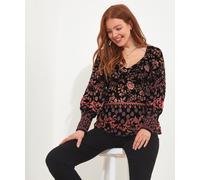 Joe Browns Women's Dark Floral Balloon Sleeve Devore Shirt