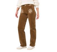 Joe Browns Women's Embroidered Mocha Stevie Cord Trousers Corduroys, 8
