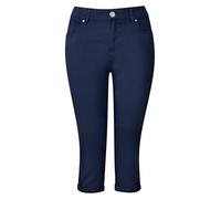 Joe Browns Women's Essentials Stretch Cotton Cropped Skinny Fit Capri Pants, Blue, 12