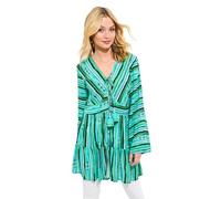 Joe Browns Women's Fashion Bold Striped Slim-Fit Tunic, Green, UK 12