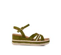 Joe Browns Women's Fashion Braided Detail Studded Platform Sandals, E Width, Wide Fit, Green, UK 8