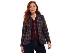 Joe Browns Women's Fashion Heritage Check Mix and Match Jacket, Regular Fit, Purple, UK 8
