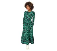 Joe Browns Women's Floral Border Print Boho Jersey Dress, Petite, Black, UK 8