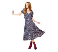 Joe Browns Women's Floral Print Ditsy Tea Dress, Petite, Blue, UK 18