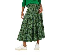 Joe Browns Women's Floral Print Tiered Maxi Skirt, Regular, Green, UK 10
