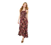 Joe Browns Women's Floral Tiered Cross Strap Maxi Dress, Slim, Purple, UK 18 (Petite)