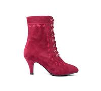 Joe Browns Women's Flower Embroidered Ankle Boots, Regular, Red, UK 4