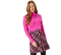 Joe Browns Women's Fluffy Relaxed Fit High Neck Jumper Sweater, Pink, 10