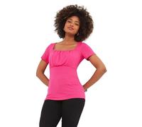 Joe Browns Women's Gathered Bust Ruched Front Short Sleeve Jersey Top Shirt, Pink, UK 10