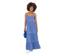 Joe Browns Women's Geo Print Lace Trim Strappy Maxi Dess Dress, Blue, 14