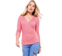Joe Browns Women's Geo Print Mock Wrap Top Shirt, Pink, 12