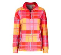 Joe Browns Women's Half Zip Check Fleece Top, Regular, Multicolor, UK 14