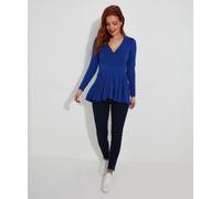 Joe Browns Women's High Low Button Front Tunic Top, Blue, 8