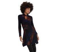 Joe Browns Women's High Neck Floral Jacquard Tunic Top, Blue/Multi, UK 10
