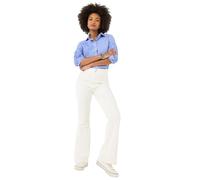 Joe Browns Women's High Waisted Kick Flare Jeans, Regular, White, UK 12