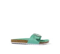 Joe Browns Women's Jewelled Buckle Slider Sandals Slide, Green, 6 UK